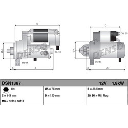 Denso Μίζα - DSN1387
