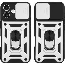 Θήκη Ring Armor CamPro Sonique για Apple iPhone 16 Ασημί