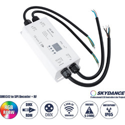 73143 DS-WP SKYDANCE DC RF 2.4Ghz DMX512 to SPI Decoder DC 5-24V - Αδιάβροχο IP65 Μ17 x Π8 x Υ4cm