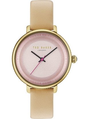 Ted Baker Isla Γυναικείο Ρολόι με Μπεζ Δερμάτινο Λουράκι TE10031530