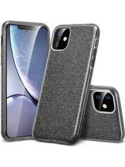 Θήκη Back Cover Θήκη Σιλικόνης Glitter για iPhone 12 Mini Μαύρο