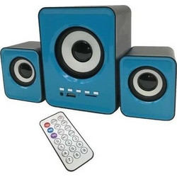 FT-202 Ηχεία Υπολογιστή 2.1 11W με Bluetooth Blue Black