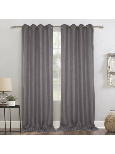 Kipper Κουρτίνα με Τρουκς 140x260 Cationic Dark Grey