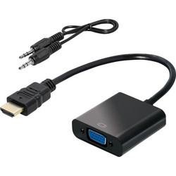 CONVERTER HDMI M TO VGA F WITH AUDIO