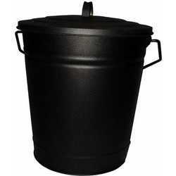 HOME AND CAMP HCFT 2199 Μεταλλικό Καλάθι Αποθήκευσης Ξύλων 21x21x32cm Μαύρο