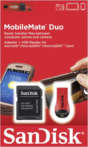 Front Panel Sandisk MobileMate Duo