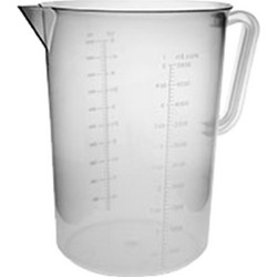 Κανάτα/Μεζούρα πλαστική PP, 5000ml, φ20x27.5cm (1 ΤΕΜ)