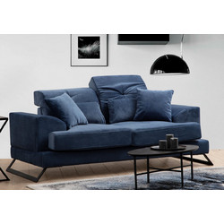 Papatya Frido Διθέσιος Καναπέδες Υφασμάτινος Navy Blue 185x100x92cm