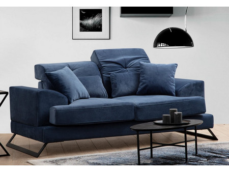 Papatya Frido Διθέσιος Καναπέδες Υφασμάτινος Navy Blue 185x100x92cm