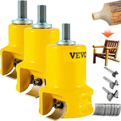 VEVOR Tenon Cutter, 1"/25,4mm & 1,5"/38mm & 2"/50,8mm, Premium κόφτης επίπλων από αλουμίνιο & ατσάλι, με διπλές καμπύλες λεπίδες & βίδες με κουμπιά Home Master Kit, Εμπορικό εργαλείο εκκίνησης για το