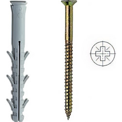 Πλαστικά βύσματα ούπα Ecofix ARMS / V 10 x 80mm pozi με βίδα (πακέτο 25 τεμ.)