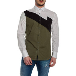 Stefan Ανδρικό Πουκάμισο Βαμβακερό Μακρυμάνικο Slim Fit Χακί 9037-S/S19
