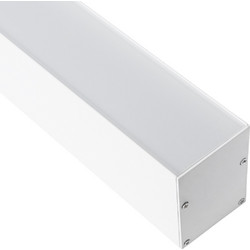 GloboStar(R) SURFACEPENDANT-PROFILE 70827-1M Προφίλ Αλουμινίου - Βάση + Ψύκτρα Ταινίας LED με Λευκό Γαλακτερό Κάλυμμα - Επιφανειακή + Κρεμαστή Χρήση - Πατητό Κάλυμμα - Λευκό - 1 Μέτρο - Μ100 x Π5 x Υ7
