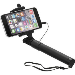 Selfie Stick Με Κουμπί Για Όλα Τα Κινητά Τηλέφωνα - Μαύρο (Blister)