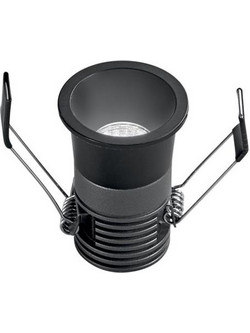 ΣΠΟΤ ΟΡΟΦΗΣ ΧΩΝΕΥΤΟ LED 5 CCT Φ.3.7cm Ν. INC-DOT-R5-NER