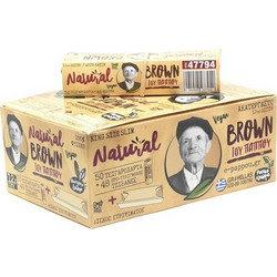 Παππού Natural Brown King Size Slim + Tips Χαρτάκια 47794 Συσκευασία 12 Τεμαχίων