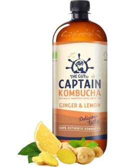 The Gutsy Captain Βιολογική Κομπούχα Zero Ginger and Lemon 1lt 16992
