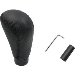 RCHANG Πόμολο λεβιέ ταχυτήτων universal μαύρο με ραφές W00694-3