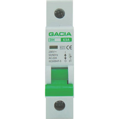 ΔΙΑΚΟΠΤΗΣ ΡΑΓΑΣ 1P 63A 230/400VAC DH-163 GAC 12 TEMAXIA