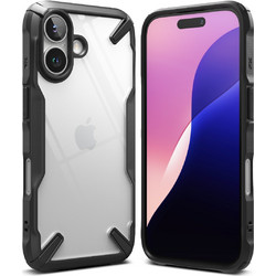 Θήκη Σιλικόνης Ringke Fusion X durable PC Case with TPU Bumper for iPhone 16 Plus black (FX903R55)