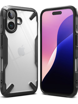 Θήκη Σιλικόνης Ringke Fusion X durable PC Case with TPU Bumper for iPhone 16 Plus black (FX903R55)