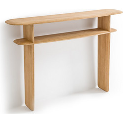 Κονσόλα τοίχου από μασίφ ξύλο δρυ Μ28xΠ120xΥ80cm