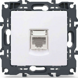 Πρίζα Δικτύου Χωνευτή Prime 1000113201 1xRJ45 CAT6 UTP White Aca