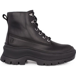 Timberland Γυναικεία Αρβυλάκια Δερμάτινα Μαύρα με Χοντρό Χαμηλό Τακούνι TB0A295JW02