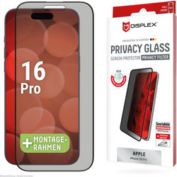 DISPLEX REAL TEMPERED GLASS 3D IPHONE 16 PRO PRIVACY WITH APPLICATOR