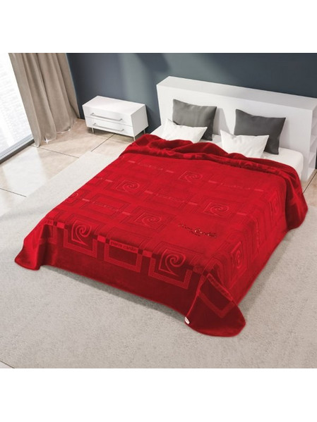 Κουβέρτα Βελουτέ Υπέρδιπλη Nancy 657/34 Pierre Cardin Κόκκινο 220x240