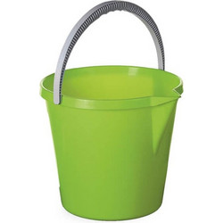 Πλαστικός Κουβάς Με Στόμιο Πράσινος 7Lt O25x22cm