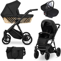 Kunert Ivento Glam Eco Καρότσι Μωρού 3 σε 1 Pearl Black