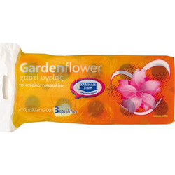 Garden Flower 10x75gr 3Φύλλο Αρωματικό Χαρτί Υγείας