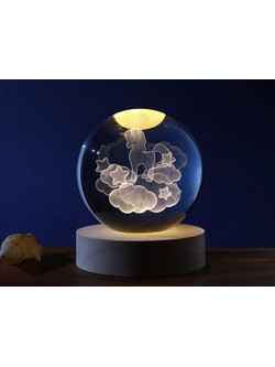 Λάμπα i-Total XL2316 Led Crystal Ball Unicorn Medium 8cm