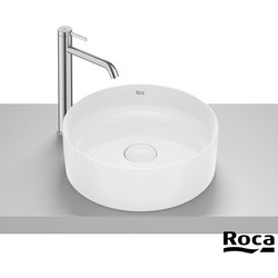 Roca Fineceramic Terra Επικαθήμενος Νιπτήρας Μπάνιου Στρογγυλός Πορσελάνης 39cm Λευκός A32787N000