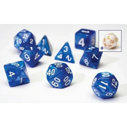 Sirius Dice - Pearl Blue Acrylic Dice Set