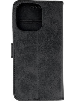 Hurtel Leather Book Θήκη για iPhone 16 Pro Max Black