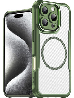 Leading Series MagSafe Silicone Case for iPhone 16 Pro Max - Green