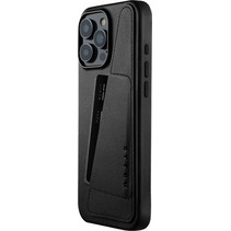 Θήκη Apple iPhone 16 Pro Max - MUJJO Full Leather Wallet Case Δερμάτινη Πορτοφόλι με MagSafe - Black (MUJJO-CL-056-BK)