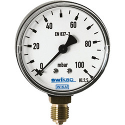 WIKA ΜΑΝΟΜΕΤΡΟ ΚΑΨΟΥΛΑΣ SWIKAP Φ 63 0-60 ΚΑΤΩ ΒΟΛΤΑ G 1/4"