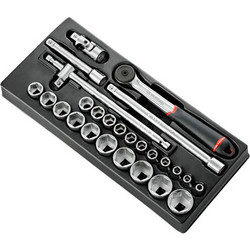 FACOM MOD.S161-46 ΘΗΚΗ ΣΕΤ 26 ΤΕΜΑΧΙΩΝ 1/2' S.161B