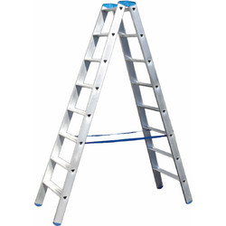 Pallbest Ultra Plus Διπλή Σκάλα Αλουμινίου 2x4 Σκαλοπάτια