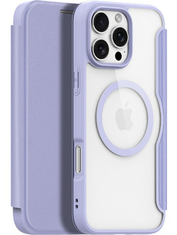 Dux Ducis Skin X Pro iPhone 16 Pro Max Case with MagSafe and Flip Cover - Purple