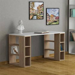 Megapap Pontus Γραφείο Ξύλινο με Βιβλιοθήκη 140x60x75cm GP037-0005,2