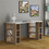Megapap Pontus Γραφείο Ξύλινο με Βιβλιοθήκη 140x60x75cm GP037-0005,2