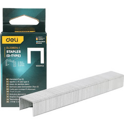 DELI συνδετήρες σχήματος Π DL238014-1 για καρφωτικό, 0.7x8x11.3mm, 1000τμχ