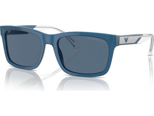 Emporio Armani EA4224 609280 Ανδρικά Γυαλιά Ηλίου Τετράγωνα Κοκάλινα Μπλε με Μαύρο Polarized Φακό