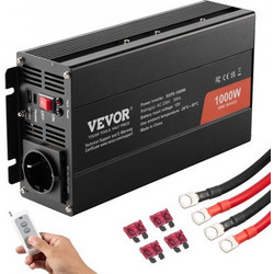VEVOR Καθαρός Ημιτονοειδής Μετατροπέας 1000W DC12V σε AC230V με Τηλεχειριστήριο CE FCC CZXNBQ1000WCILWT2V2