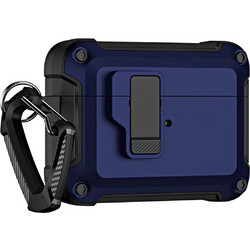 Airpods 4 Pro Armor Case with Carabiner - Blue