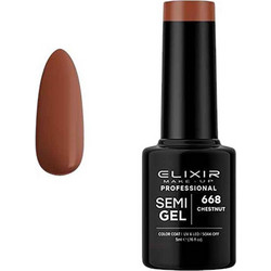Elixir Semigel 668 Chestnut Ημιμόνιμο Βερνίκι Νυχιών 5ml